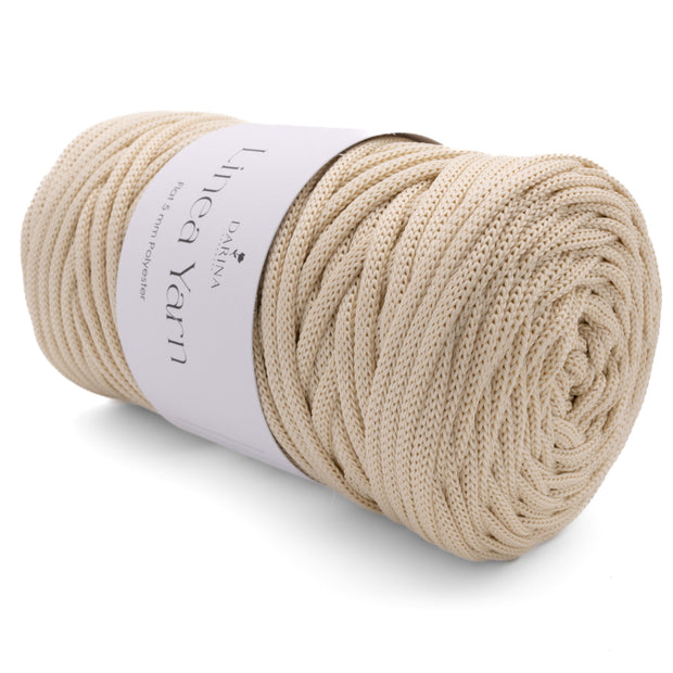 Flache Polyesterschnur 5mm | 110 Vanille
