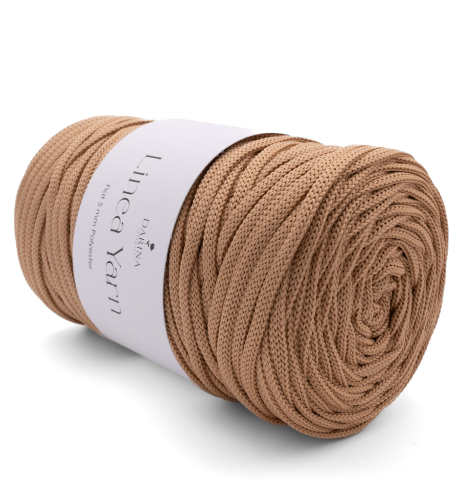 Flache Polyesterschnur 5mm | 120 Beige