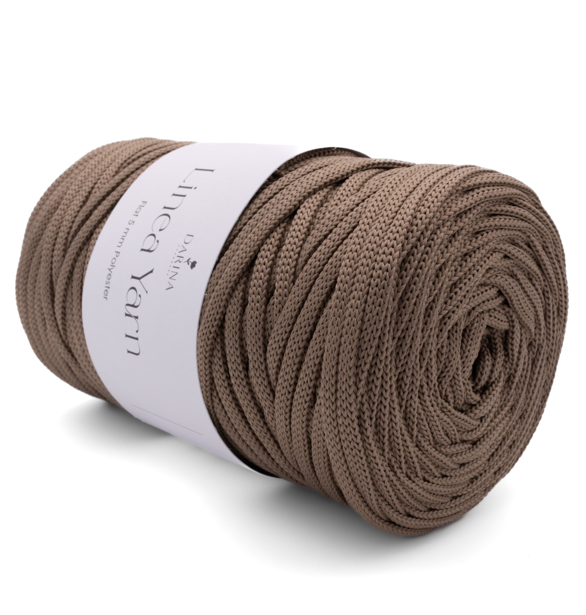 Flache Polyesterschnur 5mm | 125 Mokka