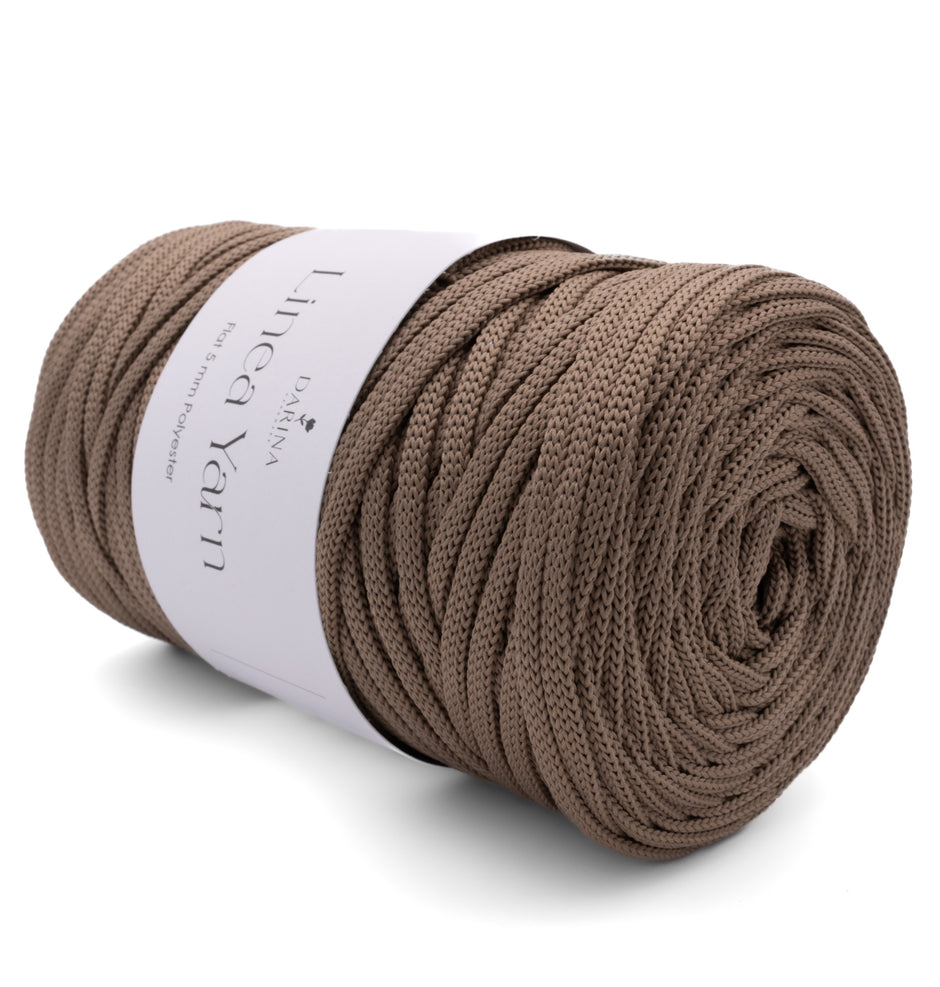 Flache Polyesterschnur 5mm | 125 Mokka