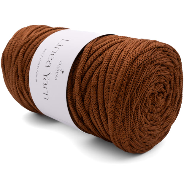 Flache Polyesterschnur 5mm | 130 Karamell