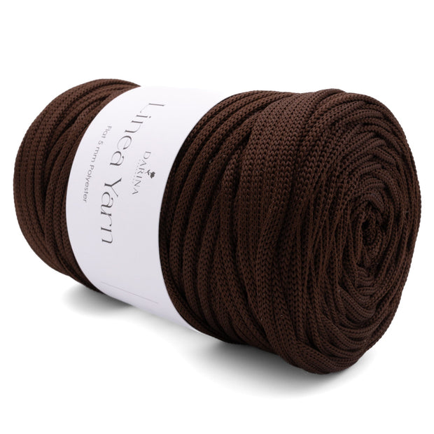 Flache Polyesterschnur 5mm | 140 Schokolade