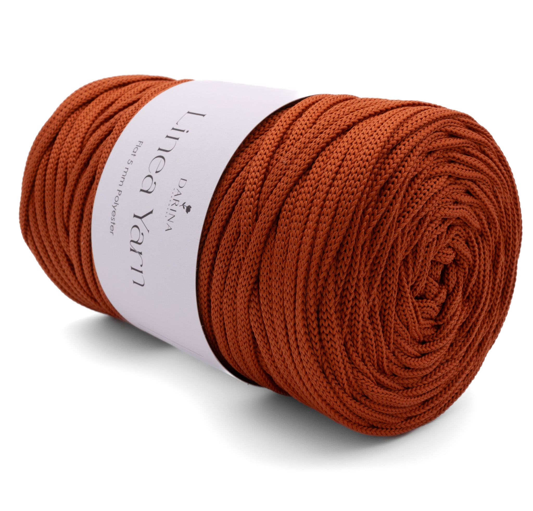 Flache Polyesterschnur 5mm | 155 Terracotta