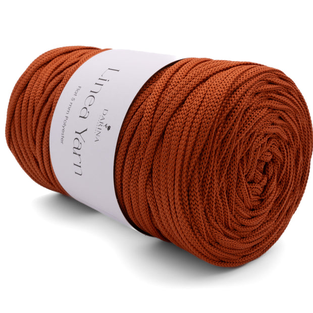Flache Polyesterschnur 5mm | 155 Terracotta