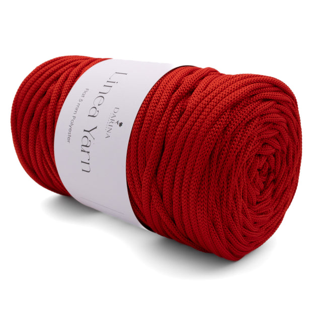 Flache Polyesterschnur 5mm | 160 Rot