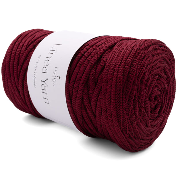 Flache Polyesterschnur 5mm | 165 Bordeaux