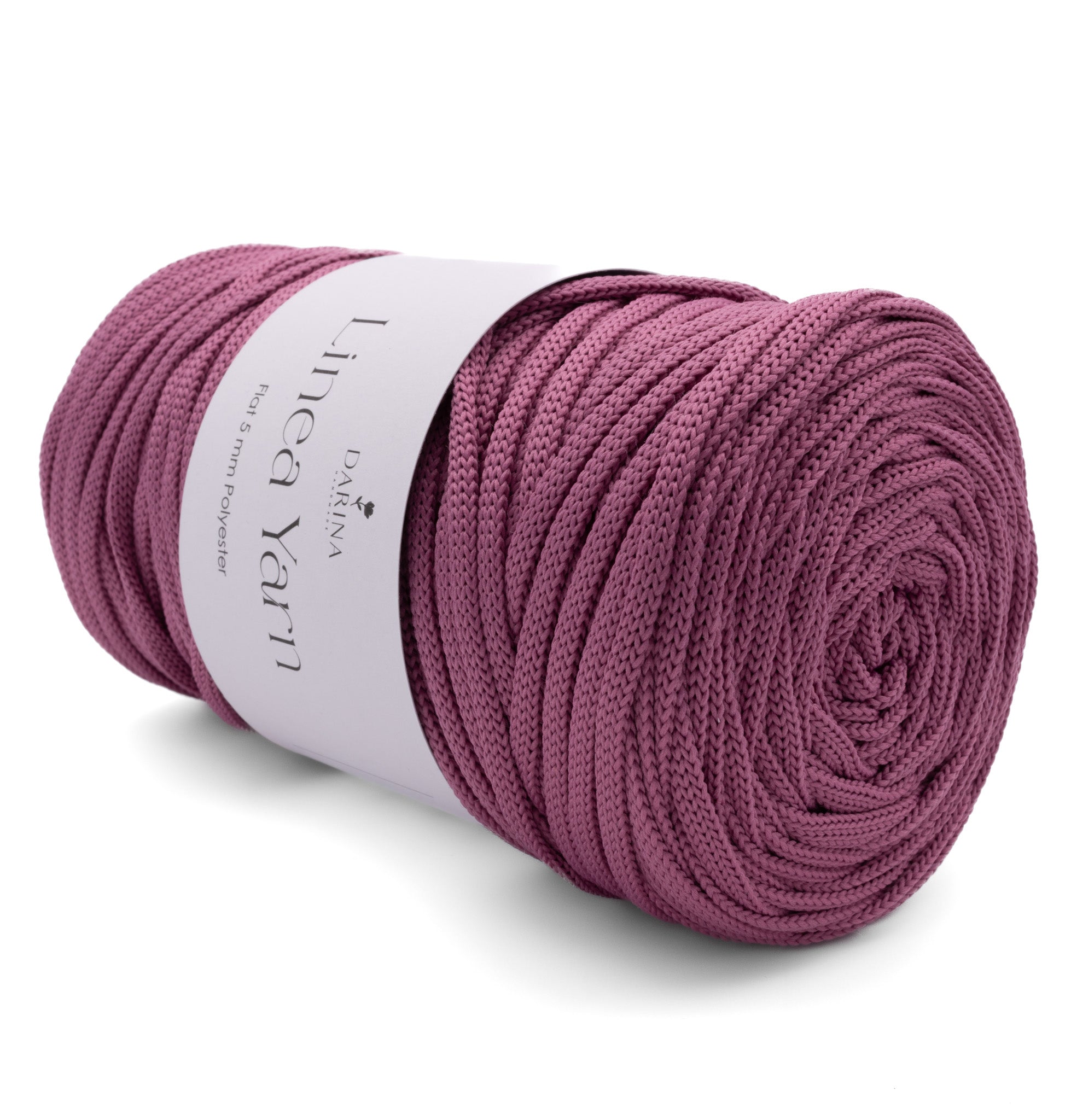 Flache Polyesterschnur 5mm | 180 Beerenrosa