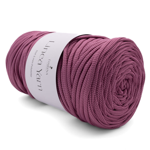 Flache Polyesterschnur 5mm | 180 Beerenrosa