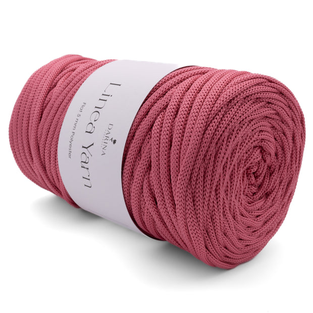Flache Polyesterschnur 5mm | 185 Himbeerpink
