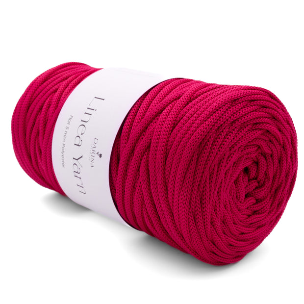 Flache Polyesterschnur 5mm | 190 Fuchsia