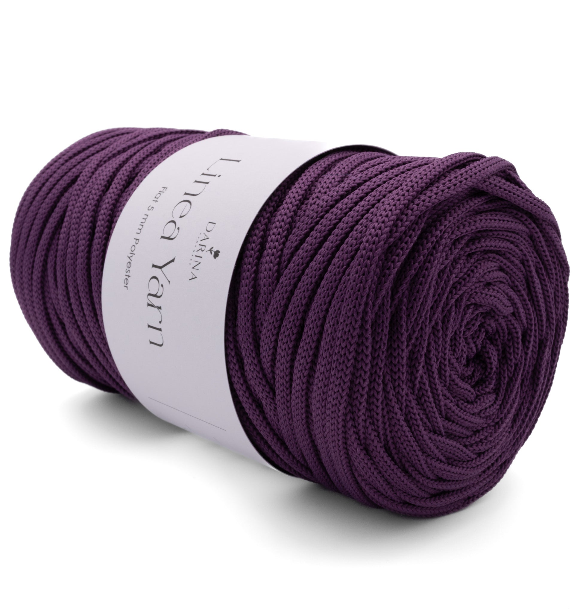 Flache Polyesterschnur 5mm | 200 Pflaume