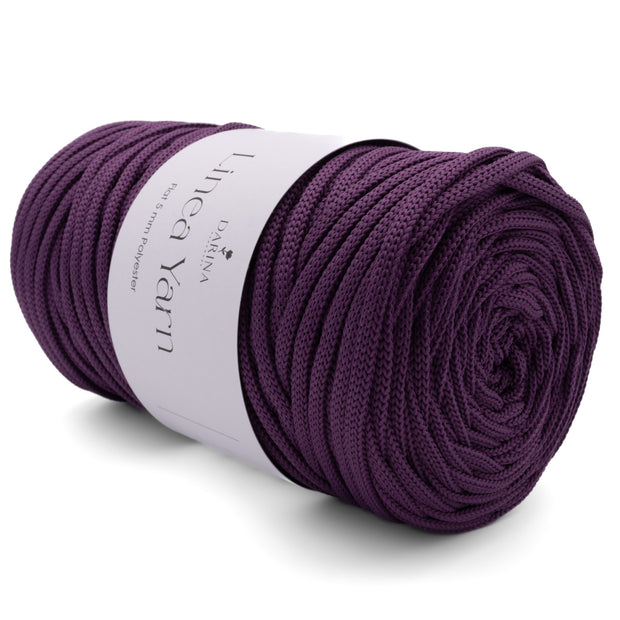 Flache Polyesterschnur 5mm | 200 Pflaume
