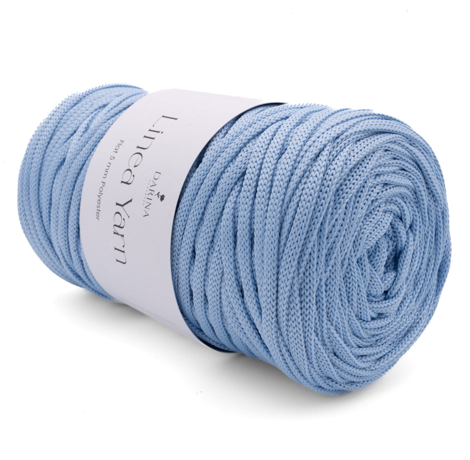 Flache Polyesterschnur 5mm | 205 Himmelblau