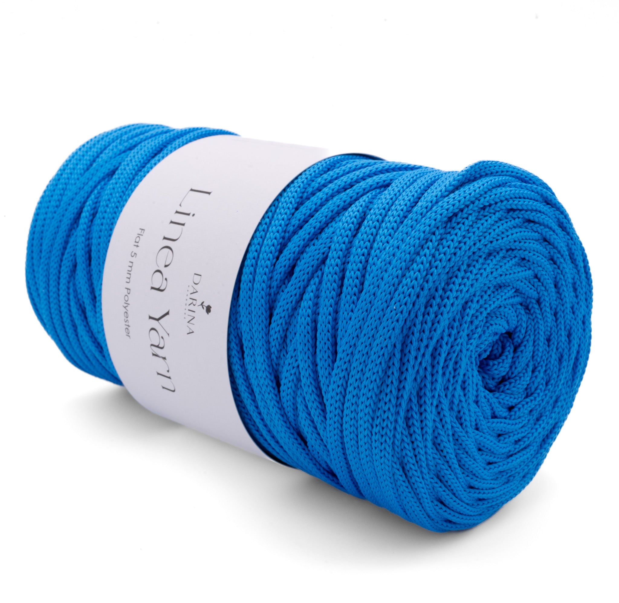 Flache Polyesterschnur 5mm | 220 Azurblau