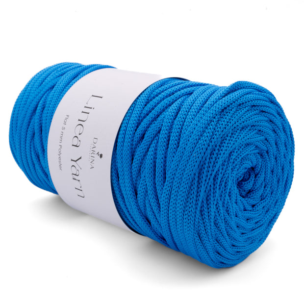 Flache Polyesterschnur 5mm | 220 Azurblau