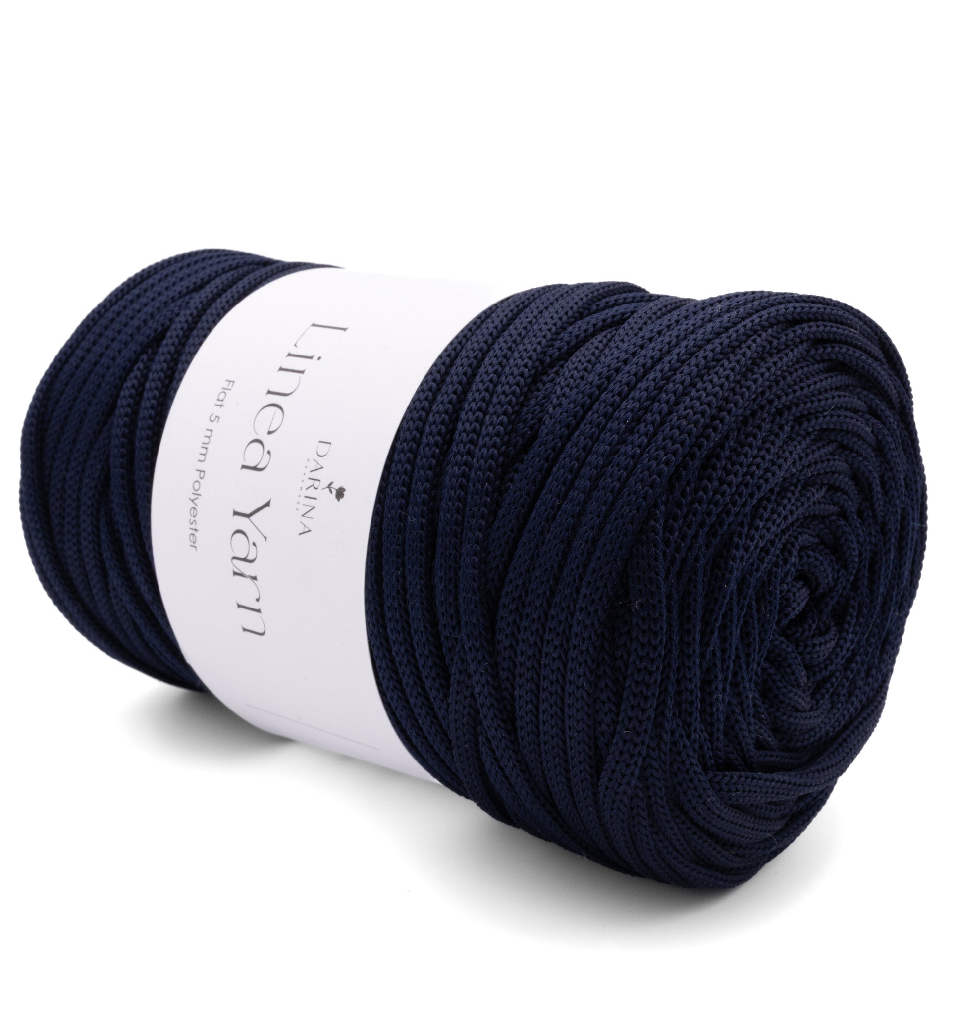 Flache Polyesterschnur 5mm | 235 Dunkelblau