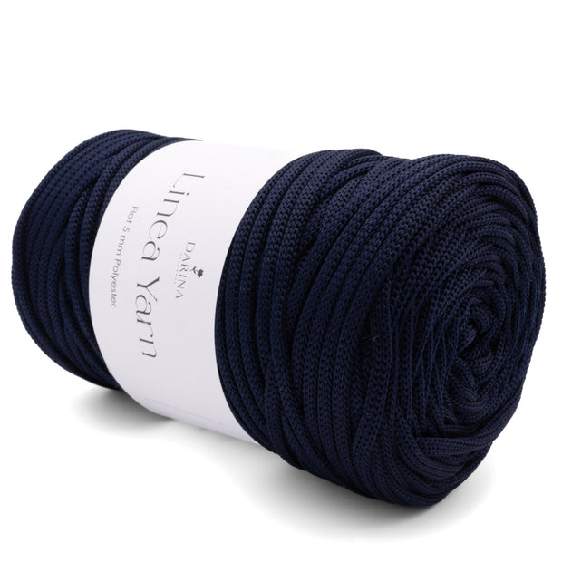 Flache Polyesterschnur 5mm | 235 Dunkelblau