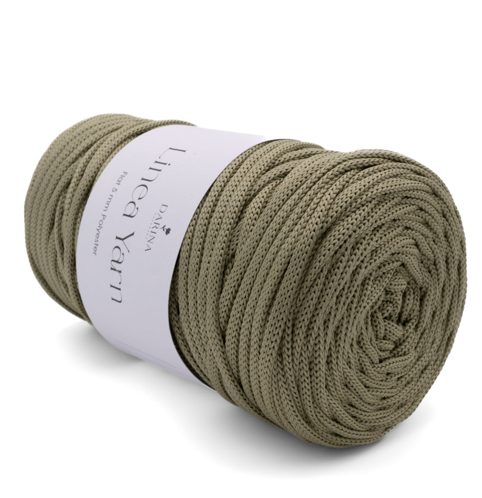 Flache Polyesterschnur 5mm | 260 Olivgrün