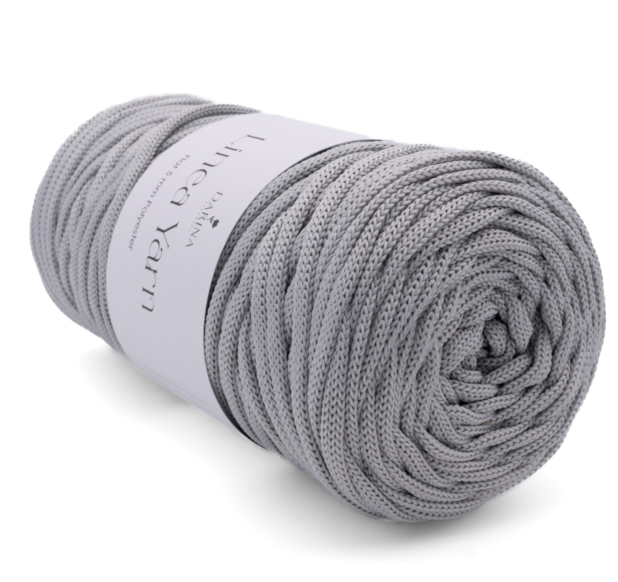Flache Polyesterschnur 5mm | 280 Hellgrau