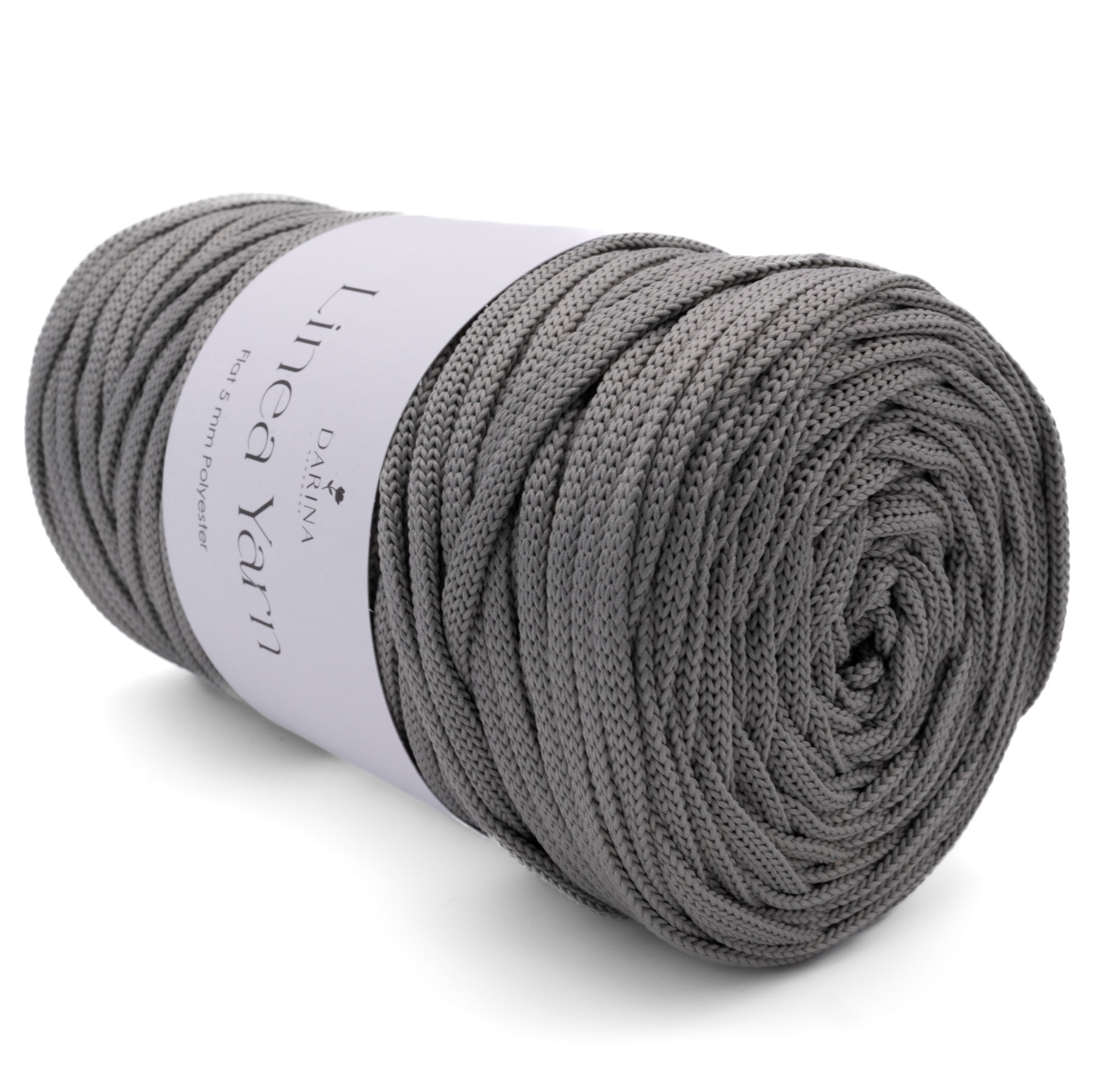 Flache Polyesterschnur 5mm | 285 Grau
