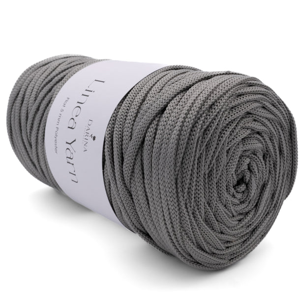 Flache Polyesterschnur 5mm | 285 Grau