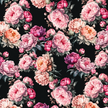 Futterstoff Midnight Peony | wasserabweisend | 50 x 80 cm