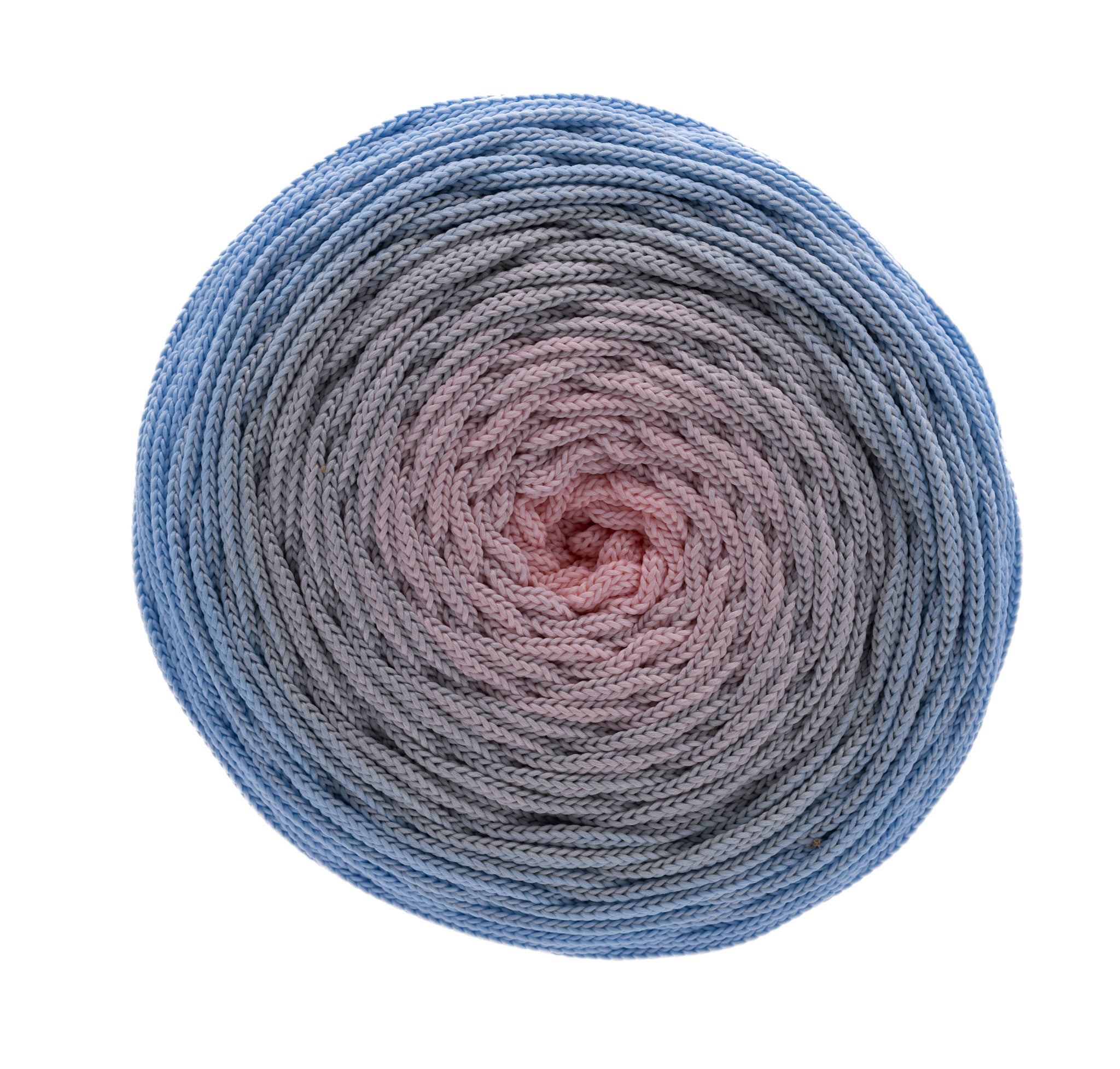 Ombre Flache Polyester 5mm  - 401 Himmelblau | Hellgrau | Puderrosa