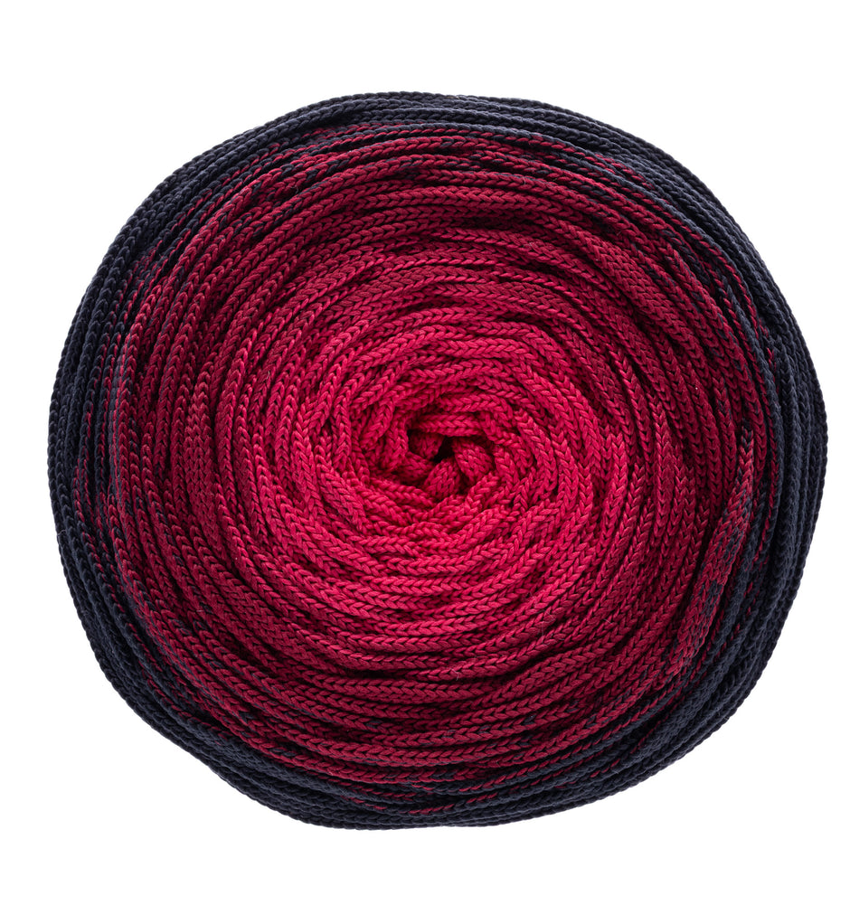 Ombre Flache Polyester 5mm  - 404 Schwarz | Bordeaux | Fuchsia