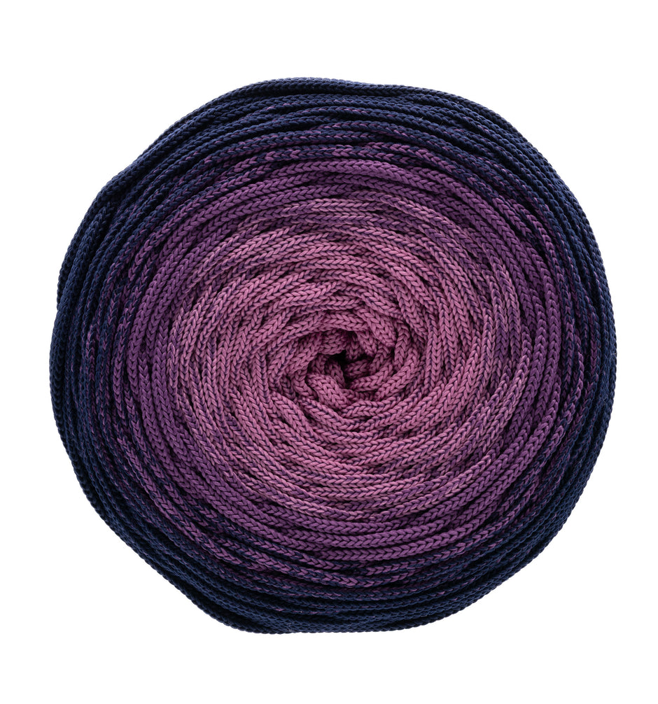Ombre Flache Polyester 5mm  - 407 Dunkelblau | Pflaume | Beerenrosa