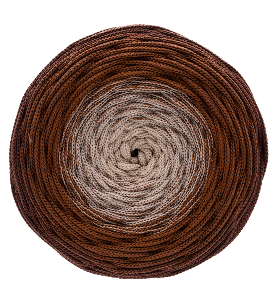 Ombre Flache Polyester 5mm  - 410 Mahagoni | Karamell | Sand