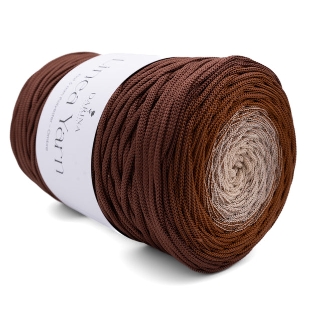 Ombre Flache Polyester 5mm  - 410 Mahagoni | Karamell | Sand