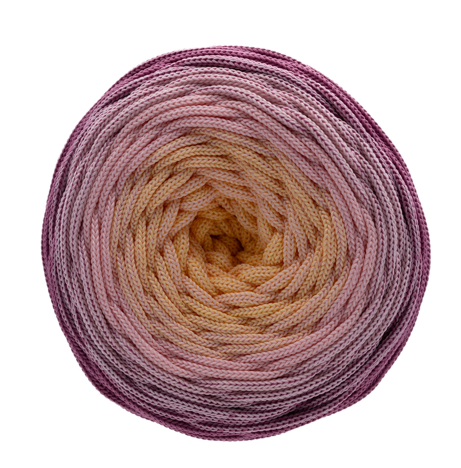 Ombre Flache Polyester 5mm  - 413 Beerenrosa | Puderrosa | Pastellgelb