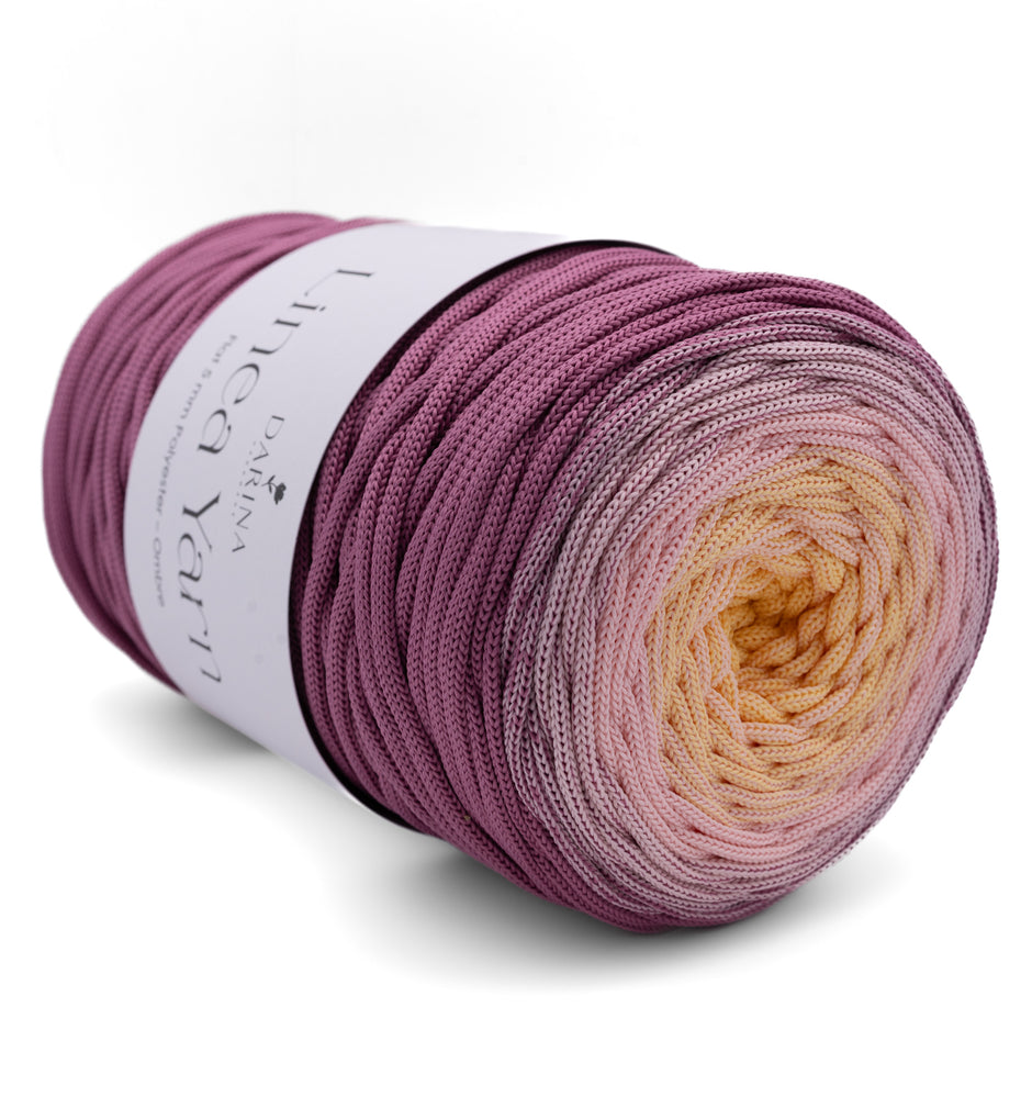 Ombre Flache Polyester 5mm  - 413 Beerenrosa | Puderrosa | Pastellgelb