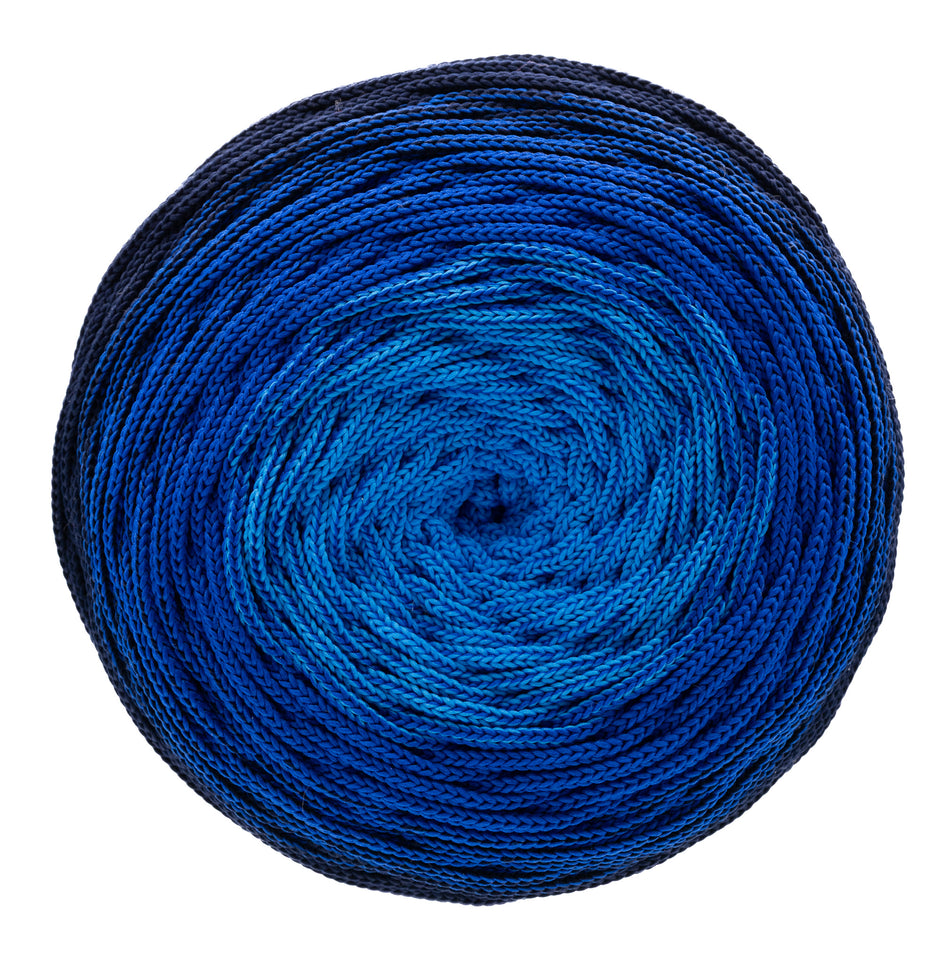 Ombre Flache Polyester 5mm  - 414 Dunkelblau | Kornblumenblau | Azurblau