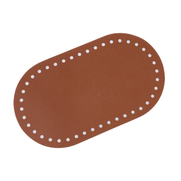 Ovaler Taschenboden aus Naturleder 12 x 21 cm