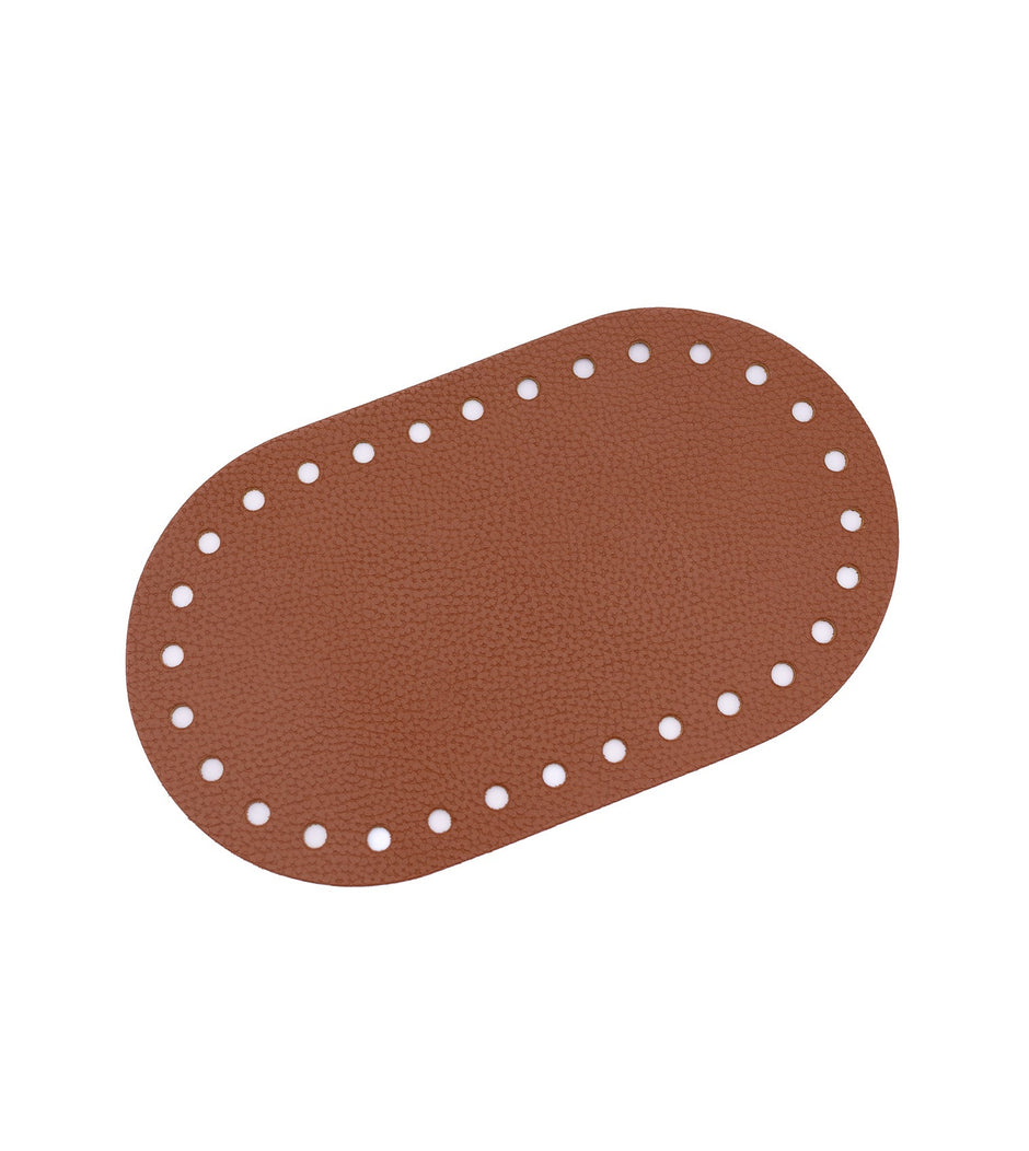 Ovaler Taschenboden aus Naturleder 10 x 17 cm
