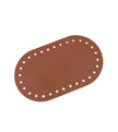 Ovaler Taschenboden aus Naturleder 10 x 17 cm