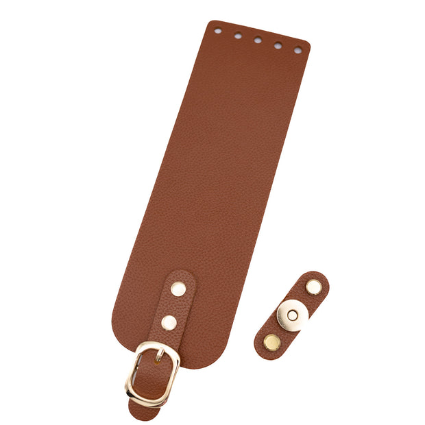 Taschenklappe aus Naturleder 7 x 22 cm