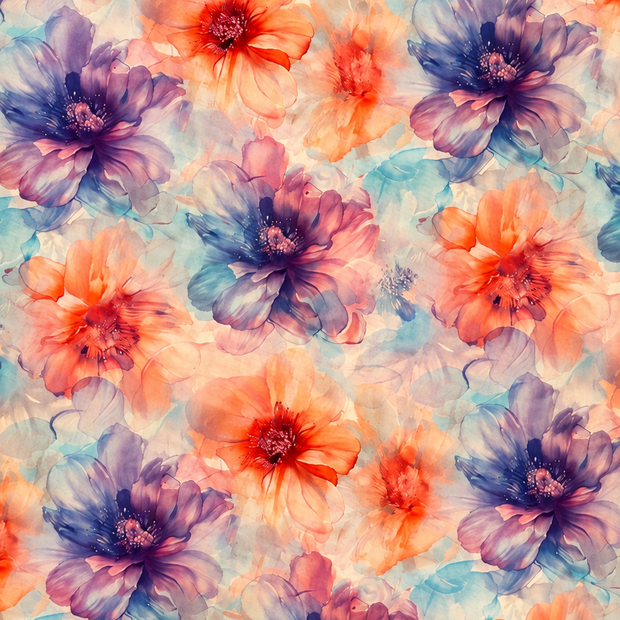 Futterstoff Sunset Bloom | wasserabweisend | 50 x 80 cm