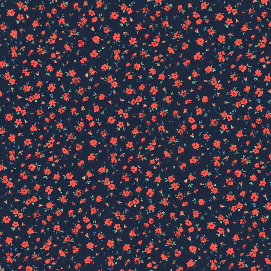 Futterstoff Midnight Poppy | wasserabweisend | 50 x 80 cm