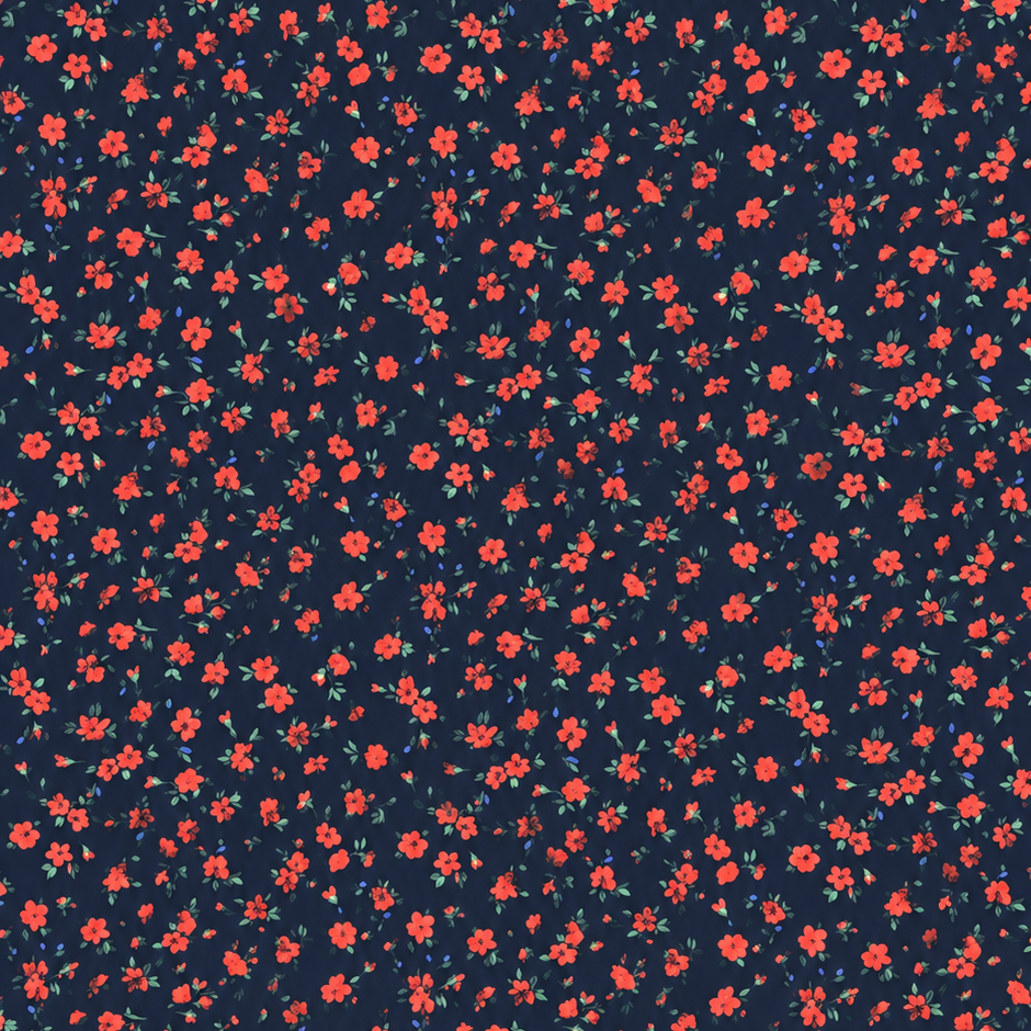 Futterstoff Midnight Poppy | wasserabweisend | 50 x 80 cm