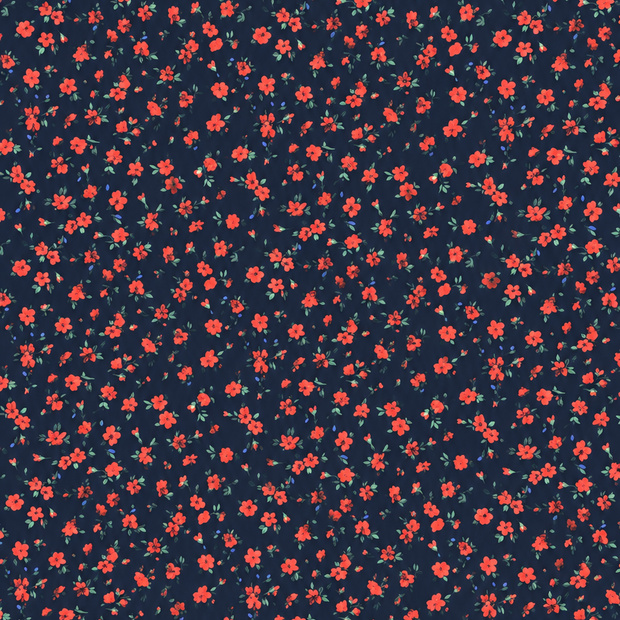Futterstoff Midnight Poppy | wasserabweisend | 50 x 80 cm