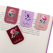 Magnetisches Lesezeichen mit Geburtsblume & Name personalisiert
