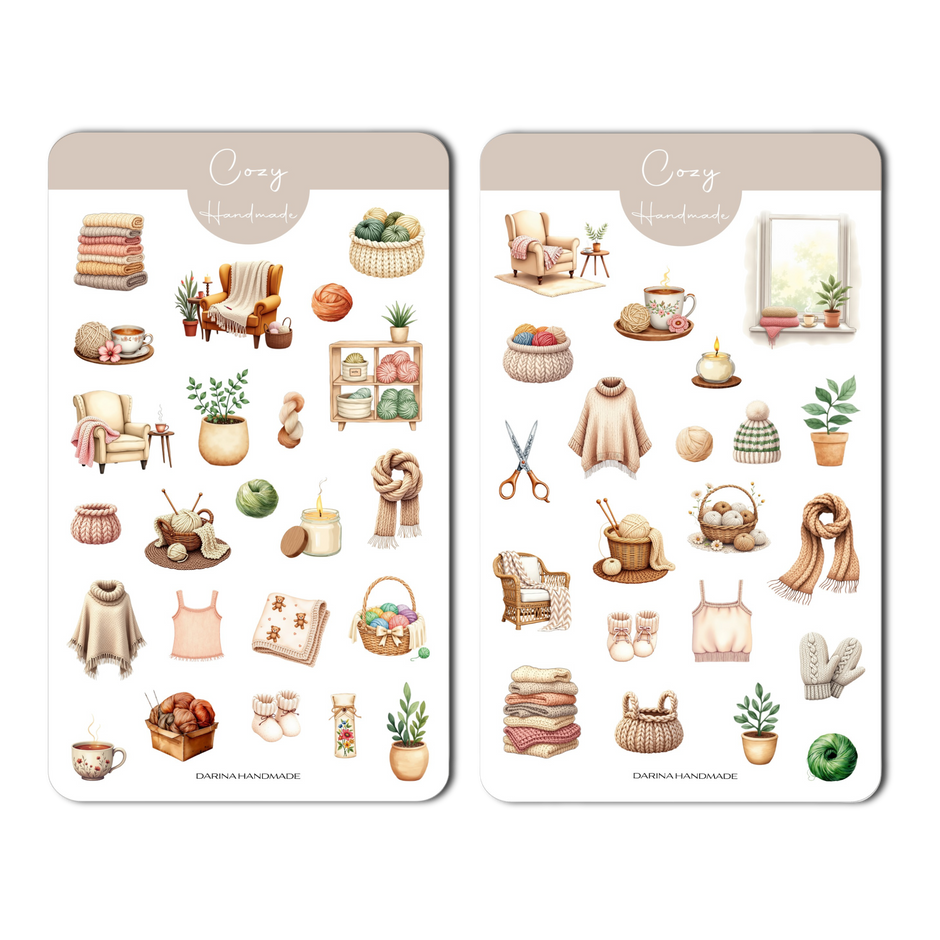 Sticker Set "Cozy Handmade"