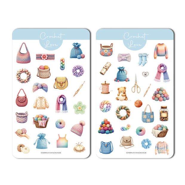 Sticker Set "Crochet Love"