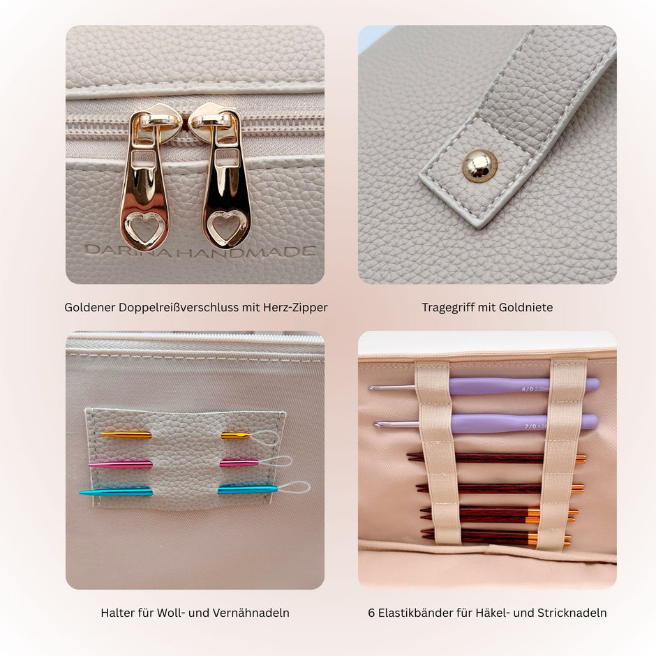 Projekttasche für Häkeln & Stricken