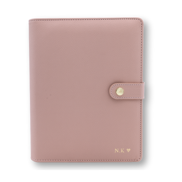 Personalisierbarer A5 Premium Binder mit goldenen Ringen