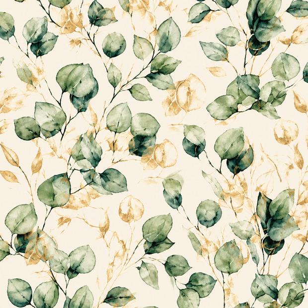 Futterstoff Golden Eucalyptus | wasserabweisend | 50 x 80 cm