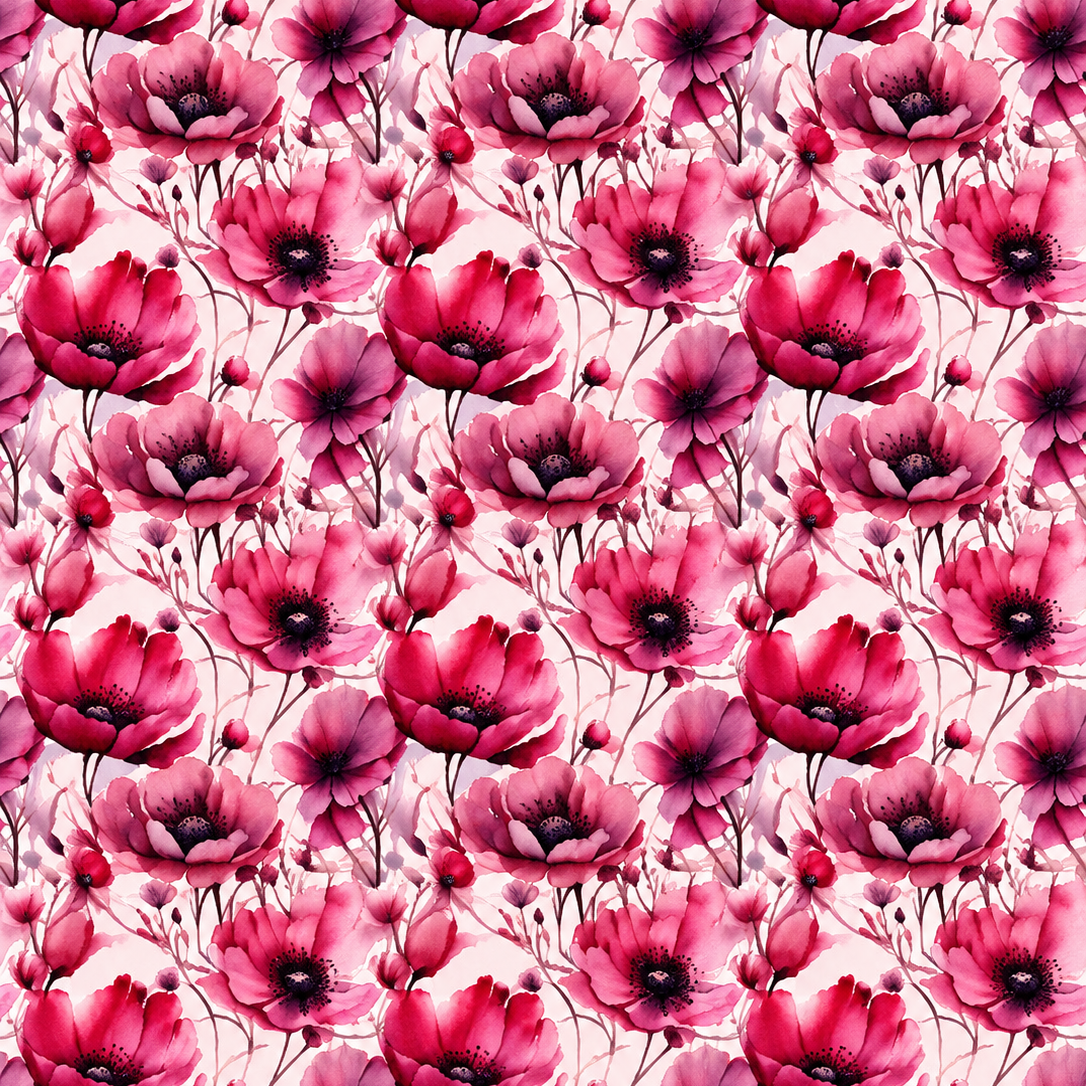 Futterstoff Berry Bloom | wasserabweisend | 50 x 80 cm