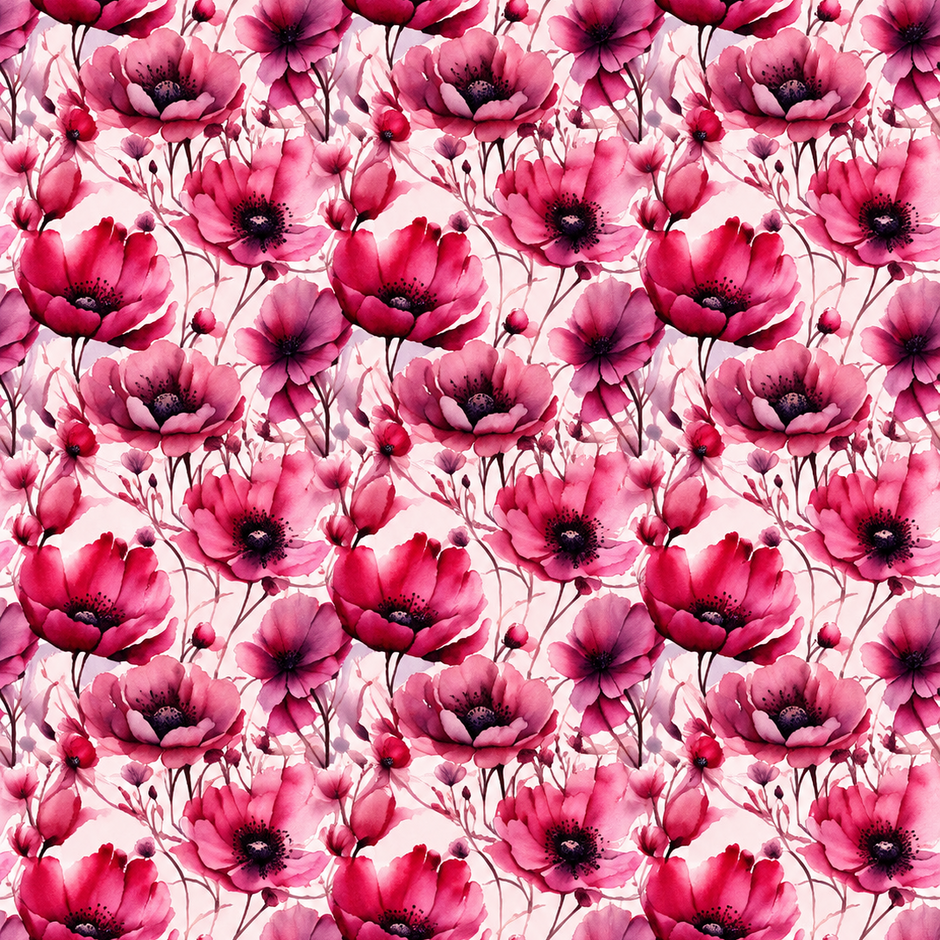 Futterstoff Berry Bloom | wasserabweisend | 50 x 80 cm